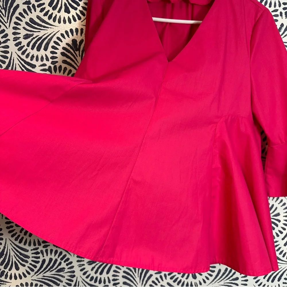Tuckernuck Pomander Place Pink Cotton Bell Sleeve Blouse - Picture 4 of 11
